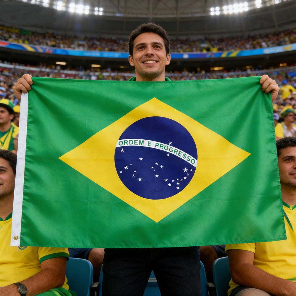 VELIFFCO Brazil Flag displayed at a sporting event