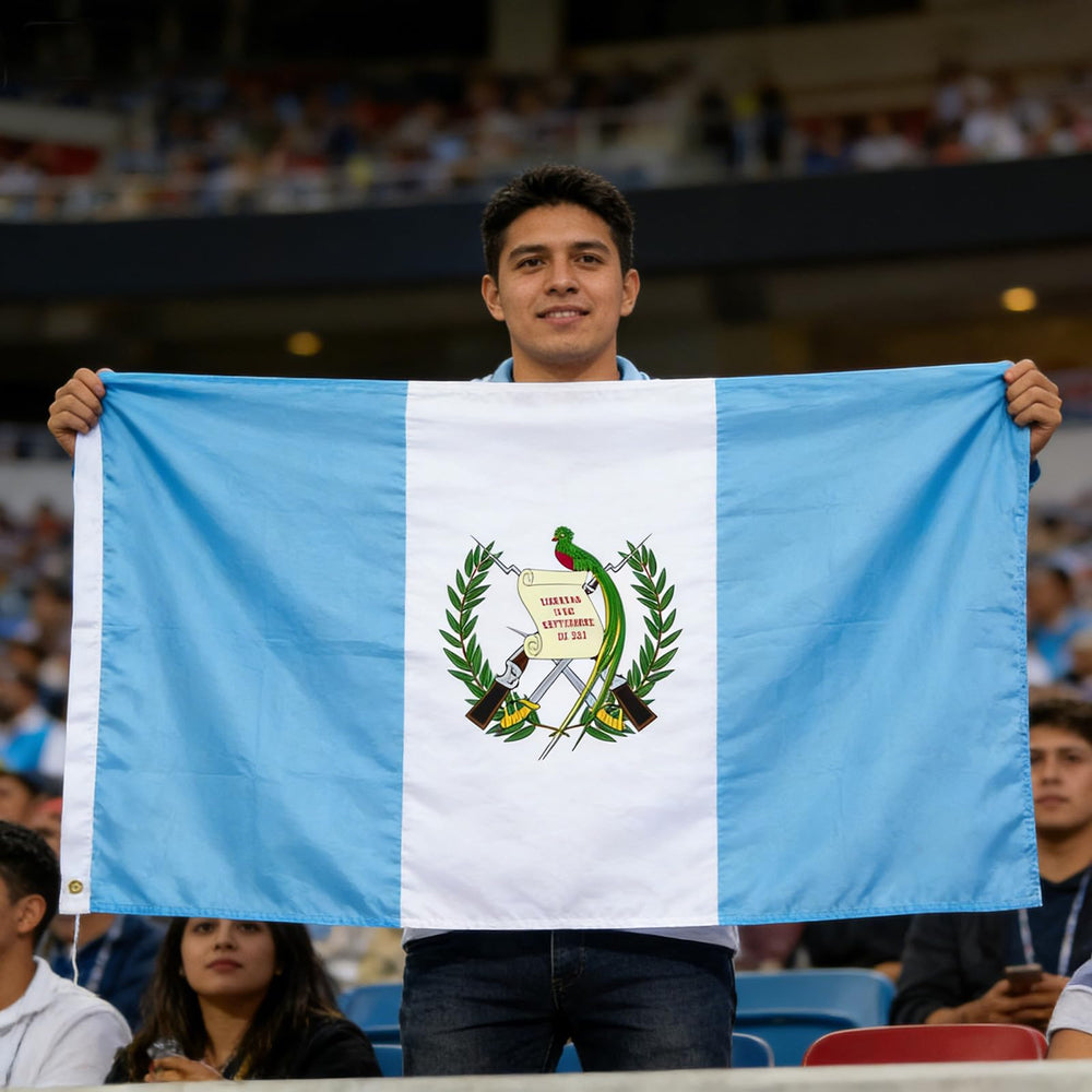 VELIFFCO Guatemala Flag on a flagpole