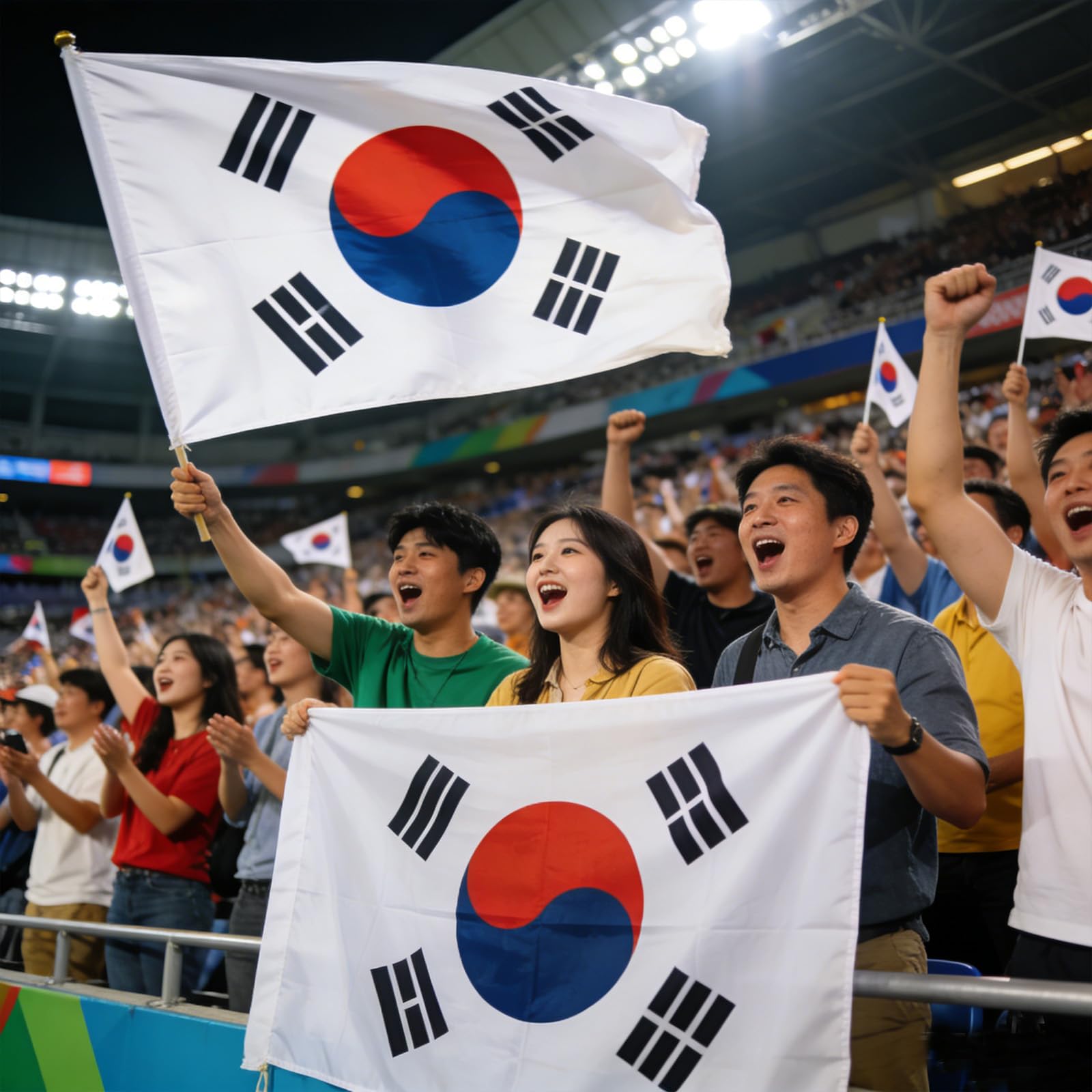 VELIFFCO Korean Flag flying in the wind outdoors
