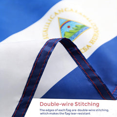 VELIFFCO Nicaragua Flag flying in gentle breeze