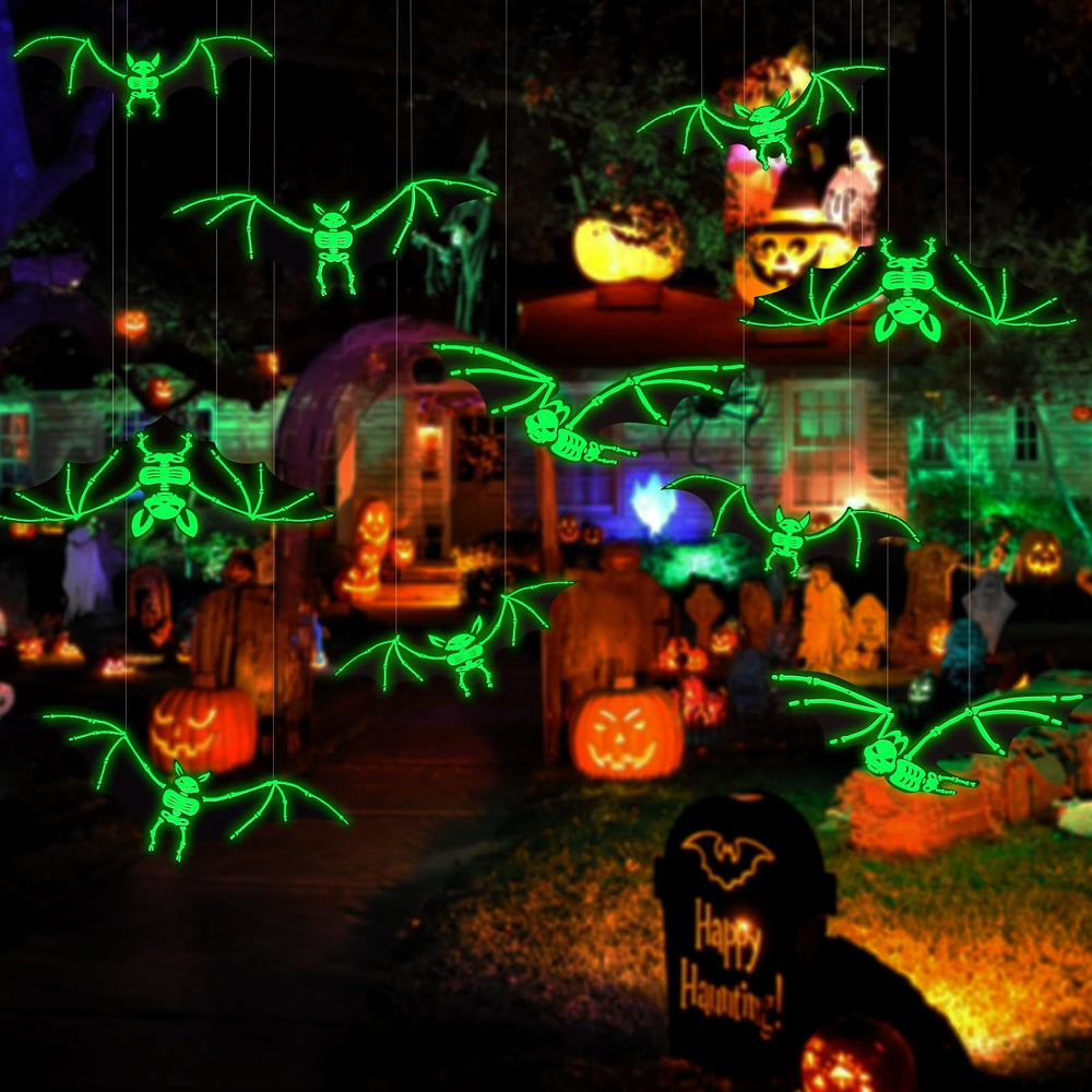 Vellibring Halloween bats in various styles arranged outdoors