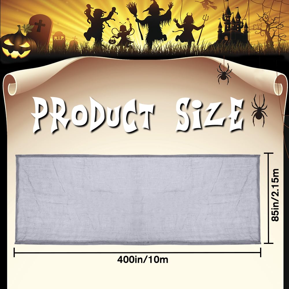 Vellibring Halloween Creepy Cloth Grey draped over a doorway