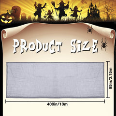 Vellibring Halloween Creepy Cloth Grey draped over a doorway