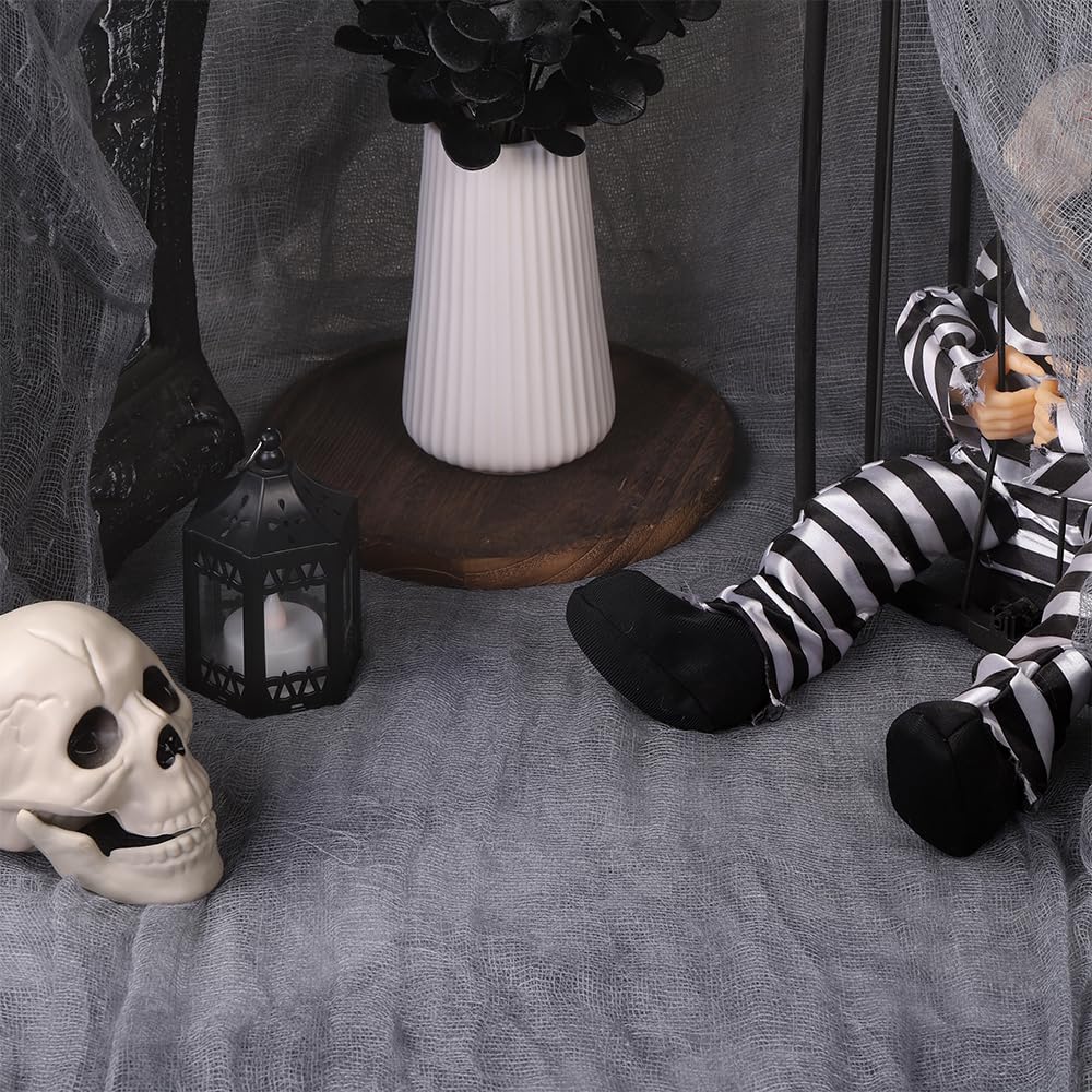 Vellibring Halloween Creepy Cloth Grey hanging on a wall