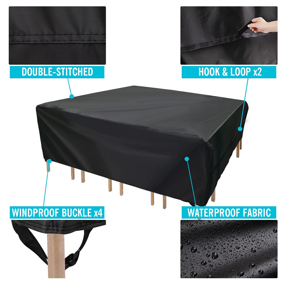 Velway Patio Furniture Cover dimensions on tape measure