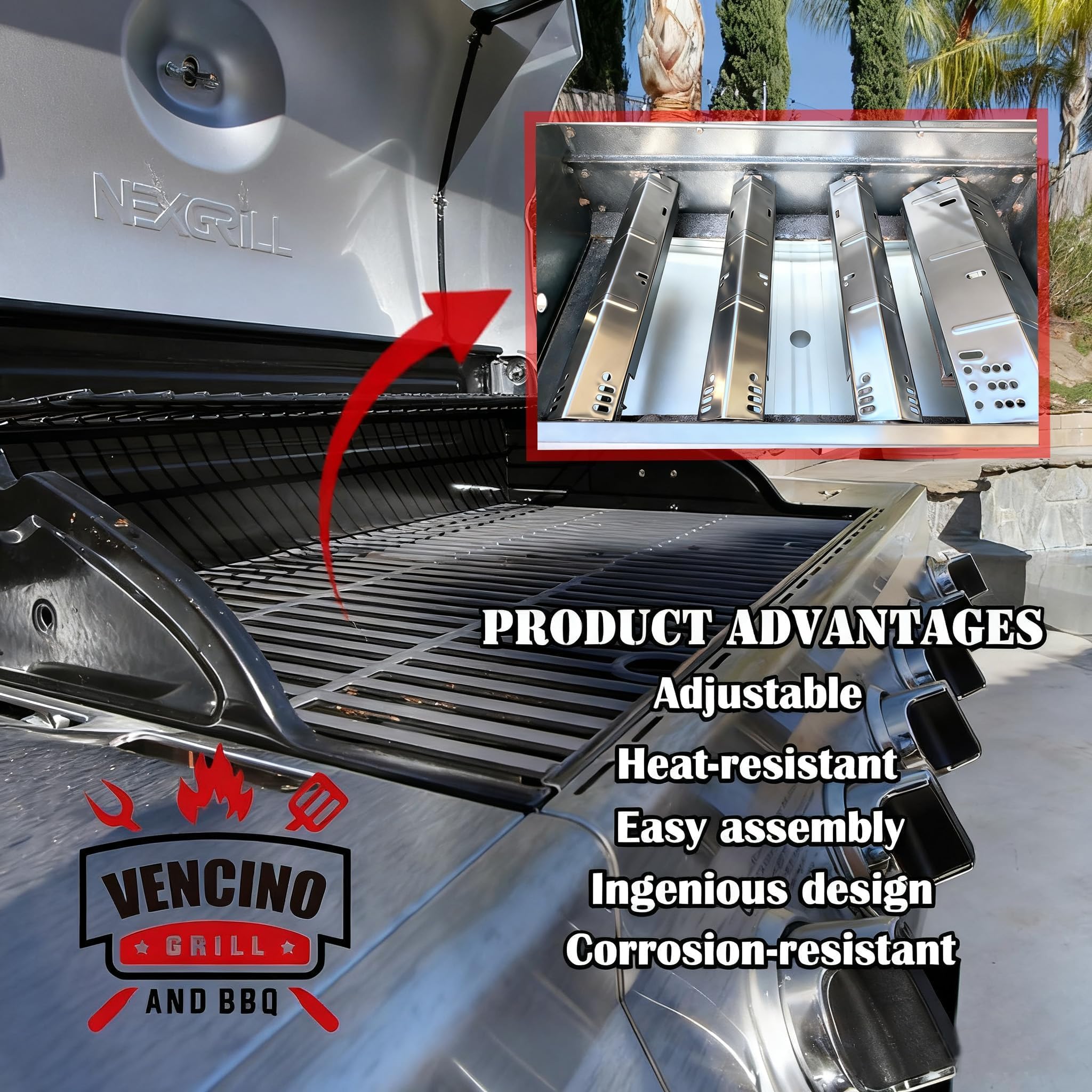 Vencino grease tray parts before assembly