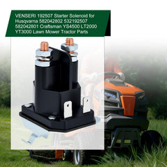 Venseri Lawn Mower Starter Solenoid 12V side view showing terminal connections