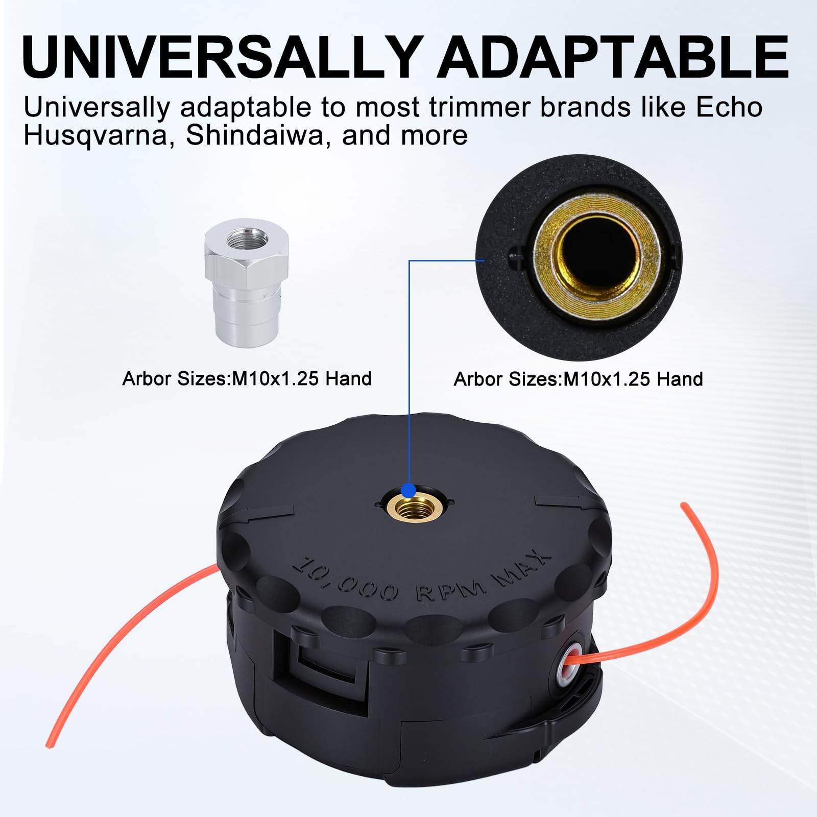 Venseri Speed Feed 400 Trimmer Head dimensions on packaging