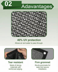 vensovo 40% Black Shade Cloth in a garden setting
