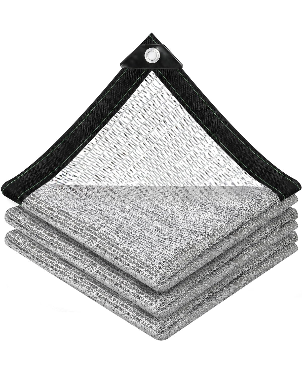 vensovo 40% Reflective Aluminet Shade Cloth front view, 6x12 ft