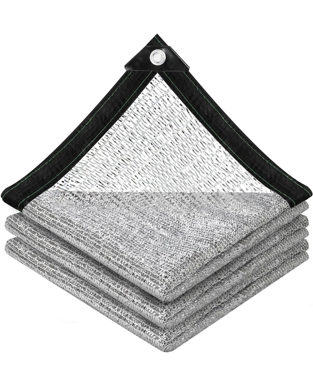 vensovo 40% Reflective Aluminet Shade Cloth front view, 6x12 ft