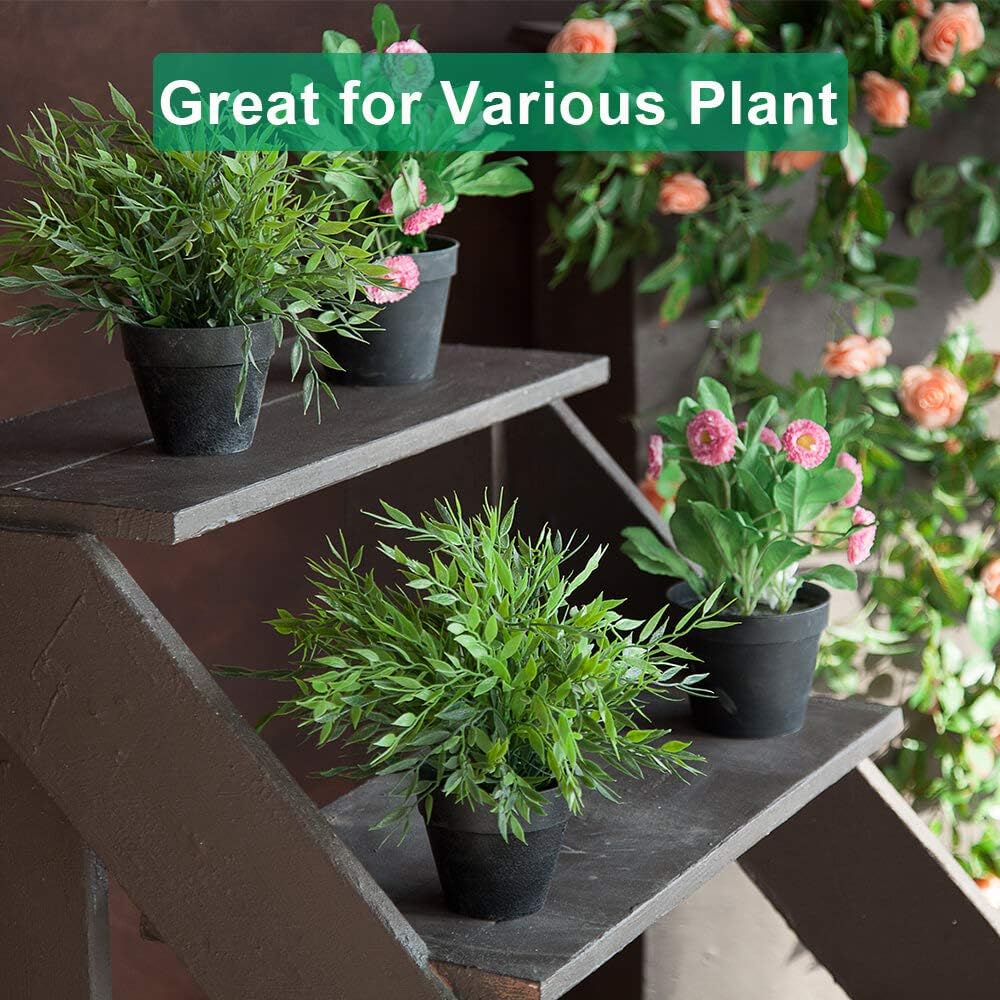 vensovo 6 pack of black terracotta pots with saucers