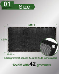 vensovo shade cloth with grommets for easy installation