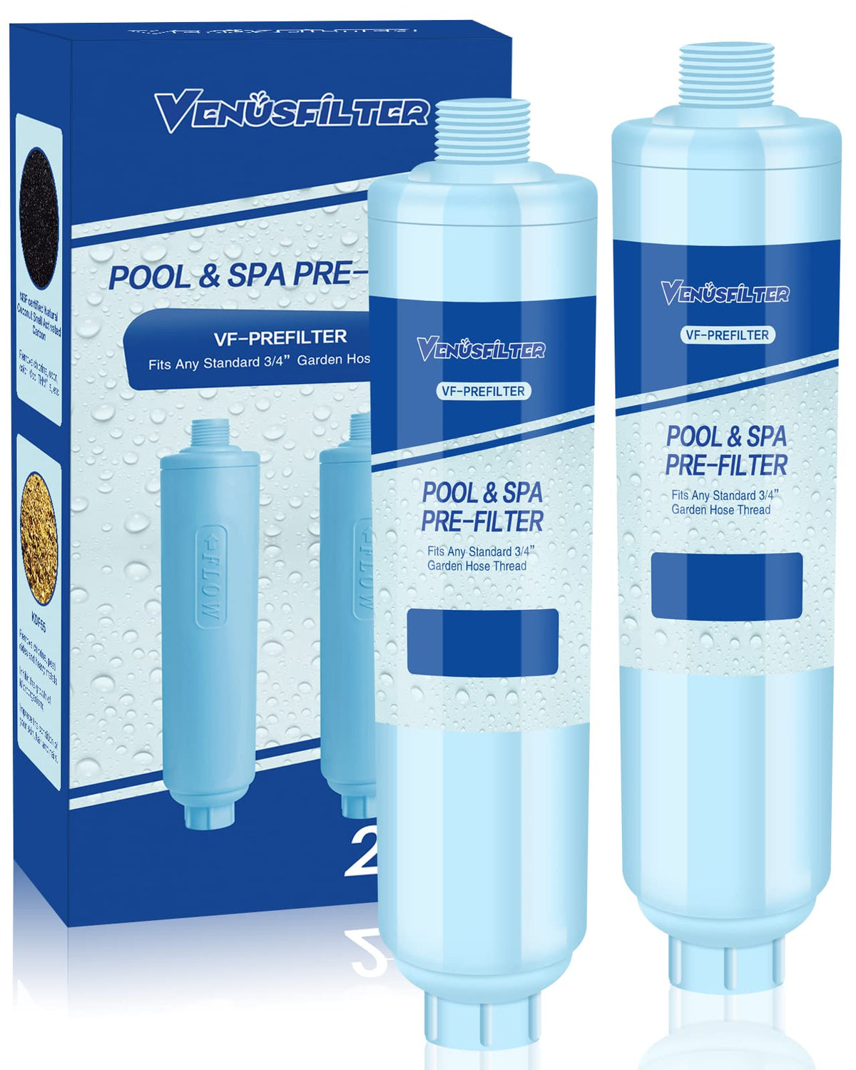 VENUSFILTER Garden Hose Filter pack of 2 front view