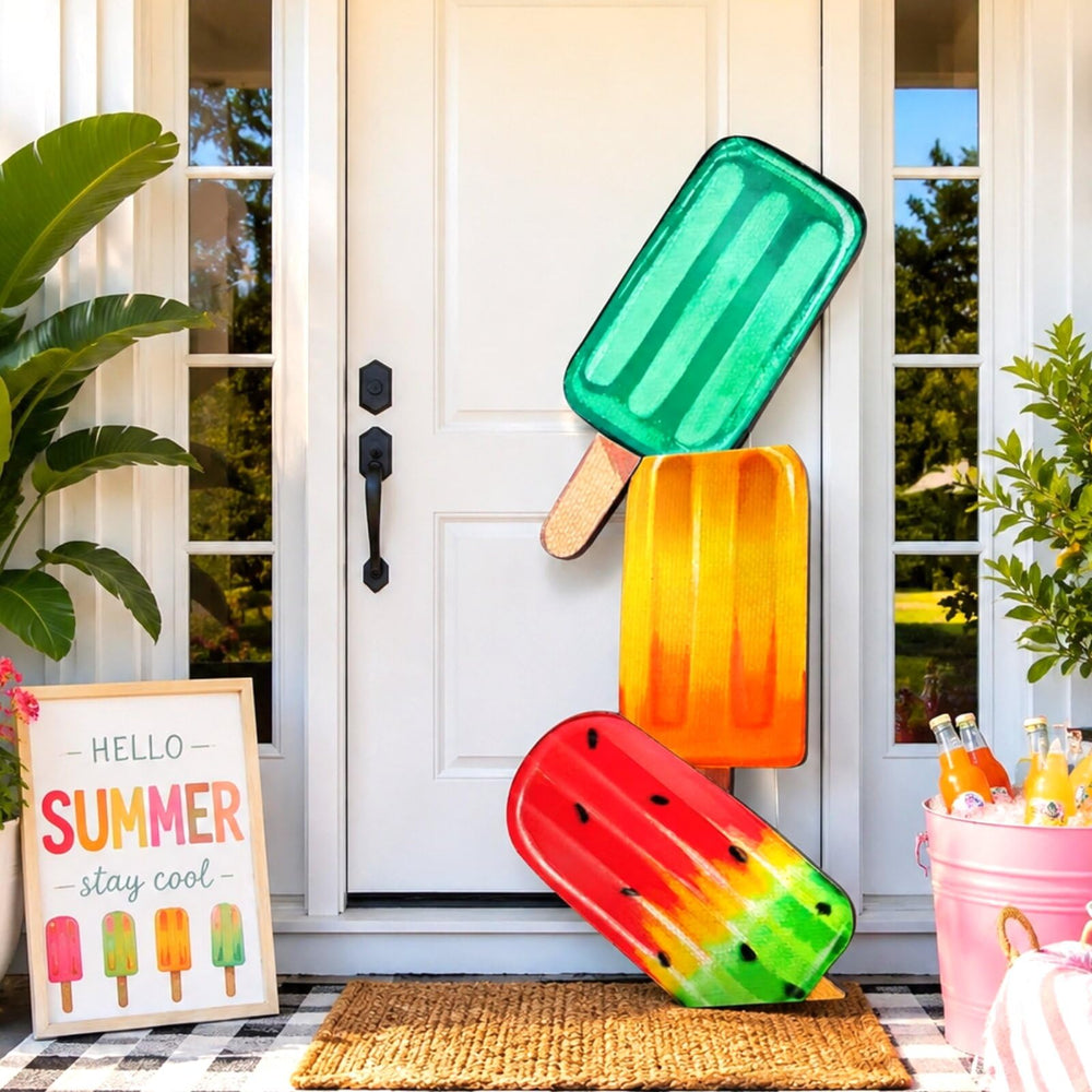 Vercraft 35'' Ice Lolly Porch Leaner in vivid colour front view