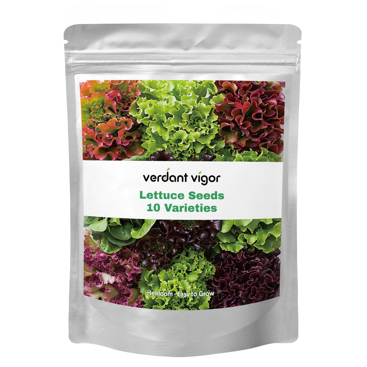 Verdant Vigor 20,000+ Lettuce Seeds Multi Variety Pack front view