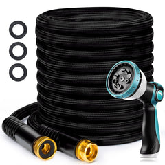 VERDOW garden hose 75FT black model with spray nozzle