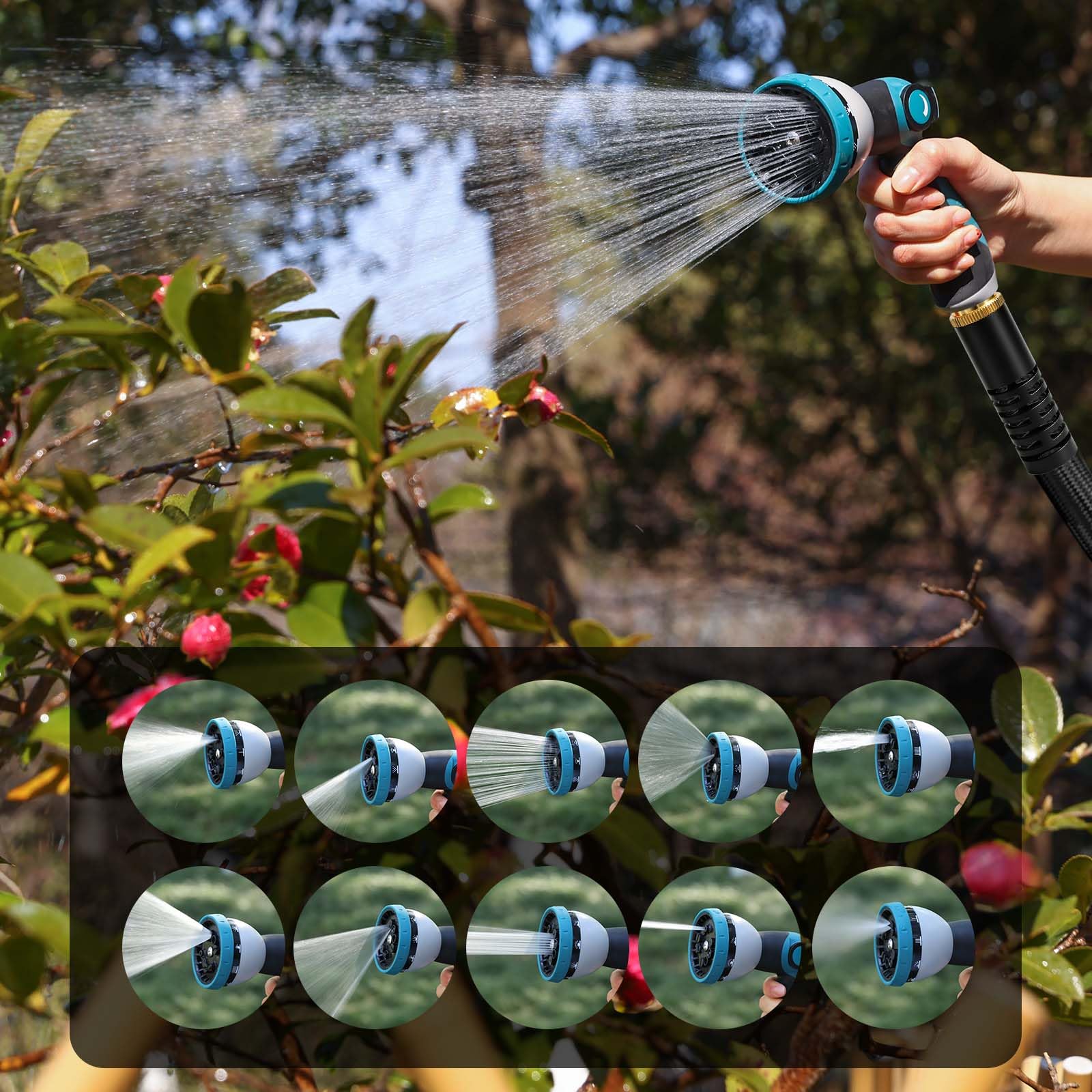 VERDOW garden hose being used for watering flowers