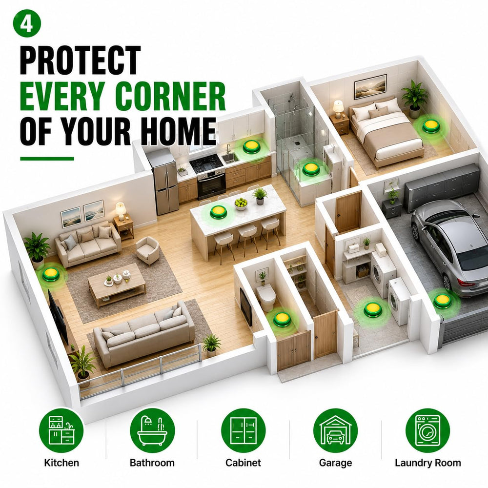 Veridianprotect cockroach traps in a kitchen setting