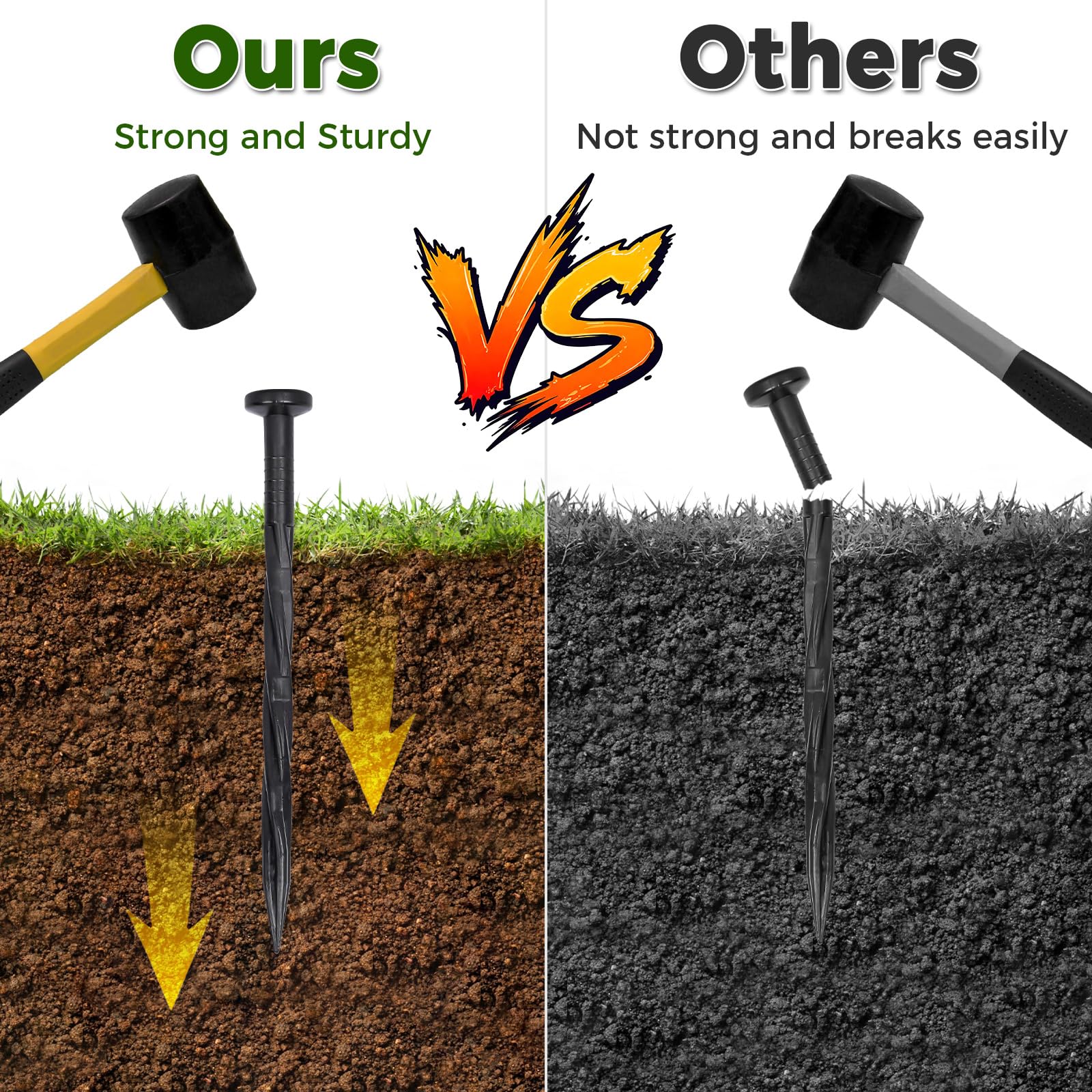 Versatile garden anchoring stakes used for paver edging