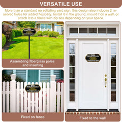 Versatile mounting options for DXSIGN no soliciting sign