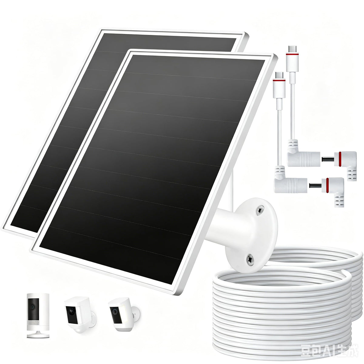 VERVERAY 6W Solar Panel for Ring Cameras front view