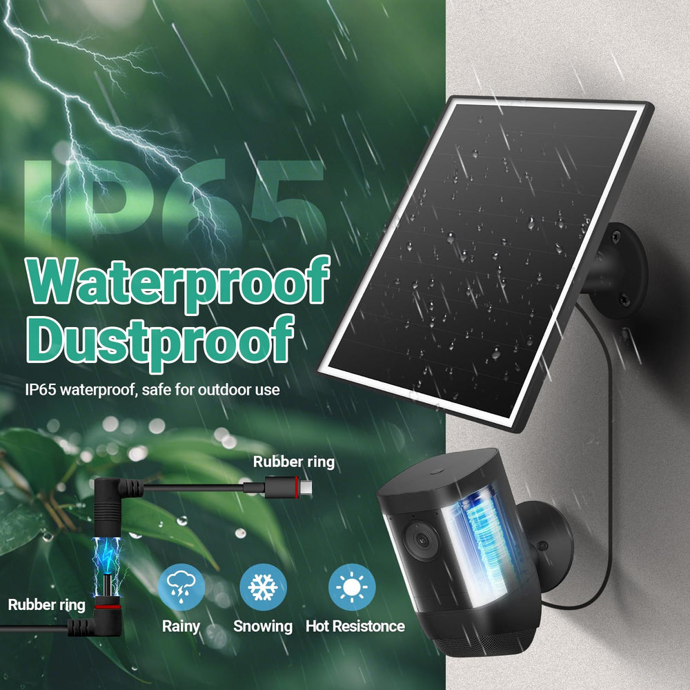 VERVERAY Solar Panel in outdoor setting for Ring camera