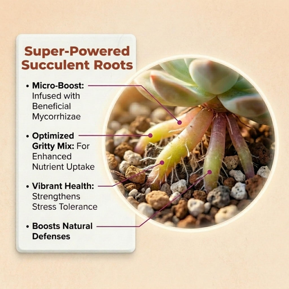 veryplants Molly's Succulent Mix ingredients list on packaging