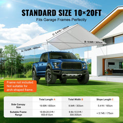 VEVOR 10x20 canopy replacement cover with bungee balls included