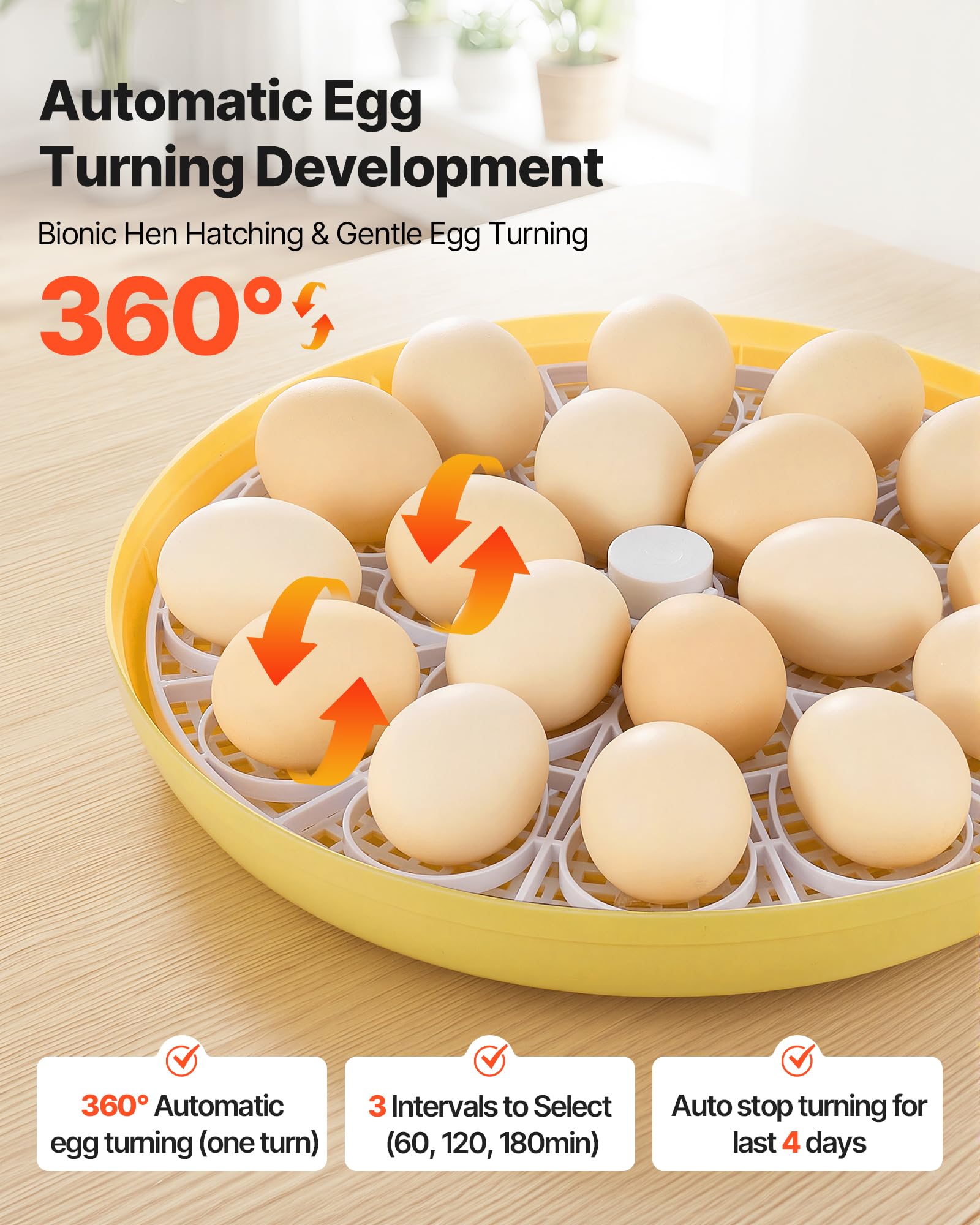 VEVOR 18 Egg Incubator with built-in lighting for embryo monitoring