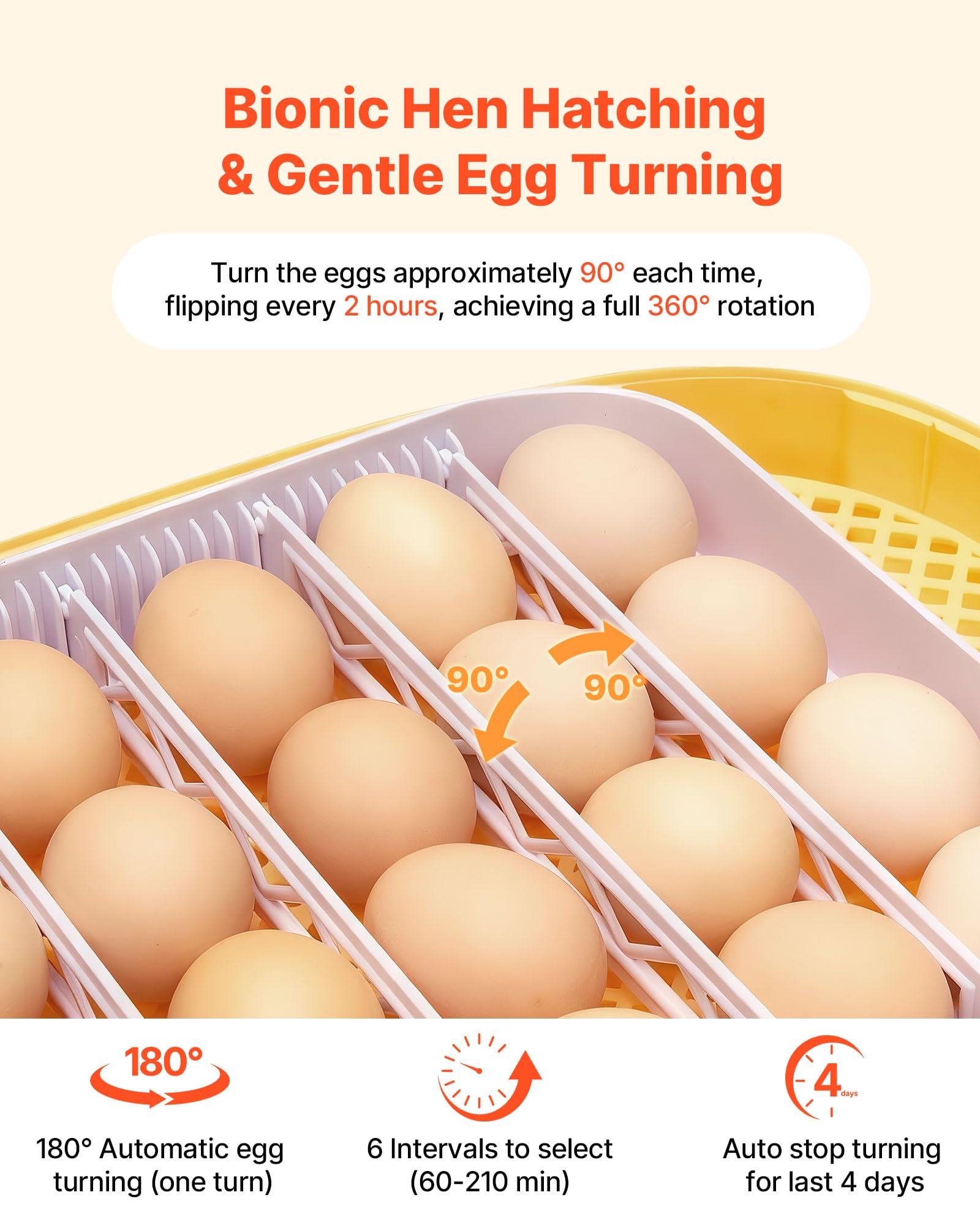 VEVOR 24 Egg Incubator with built-in temperature and humidity sensors