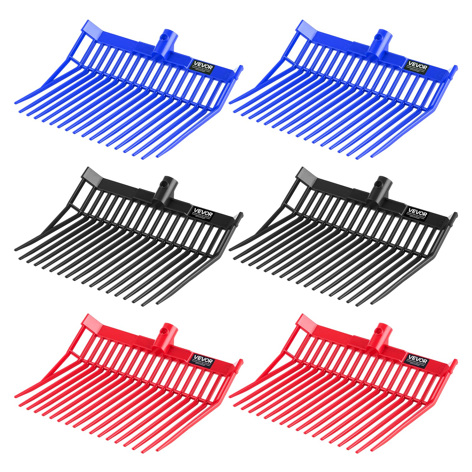 VEVOR 6PCS manure fork replacement heads, blue color front view