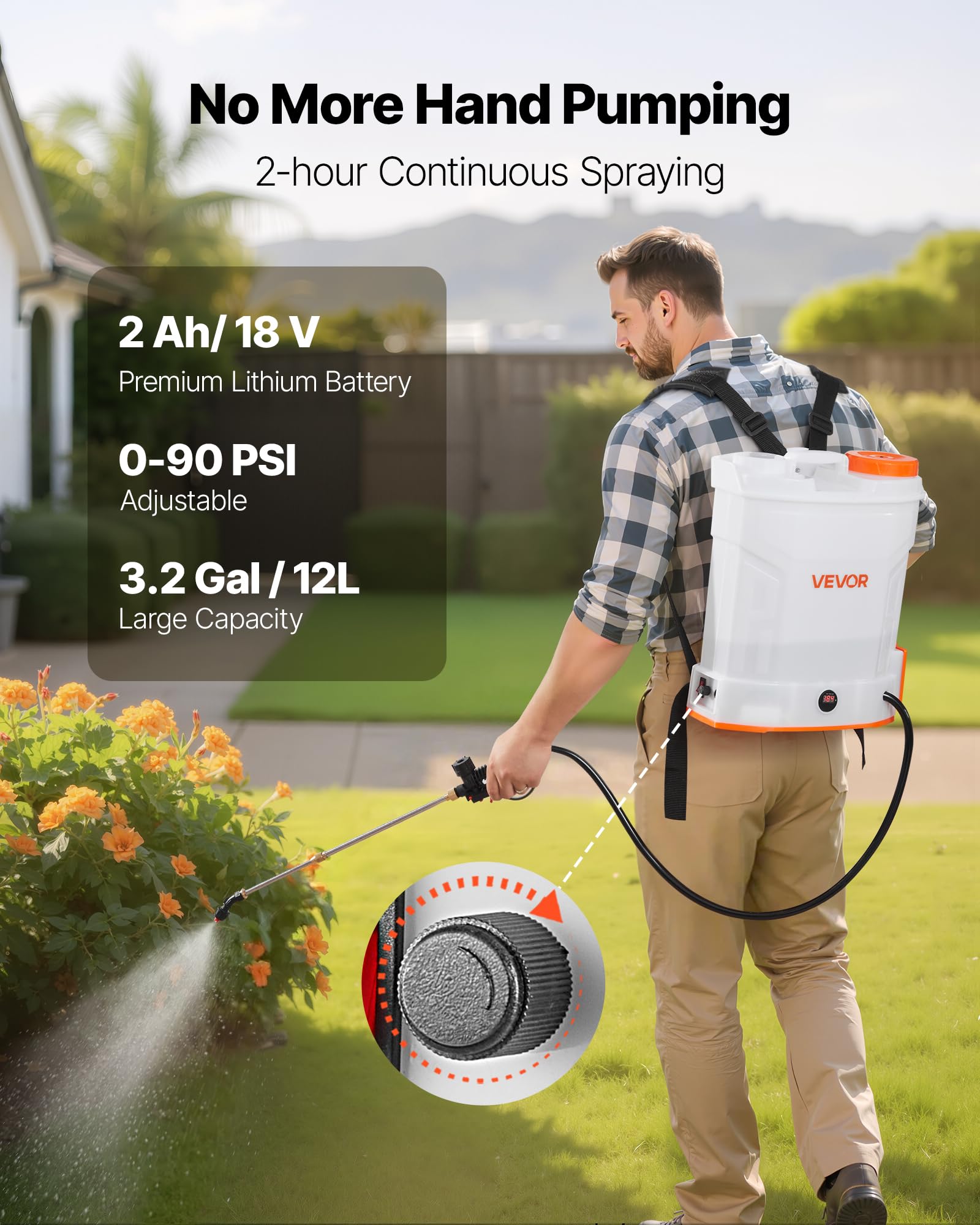 VEVOR Backpack Sprayer with adjustable nozzles