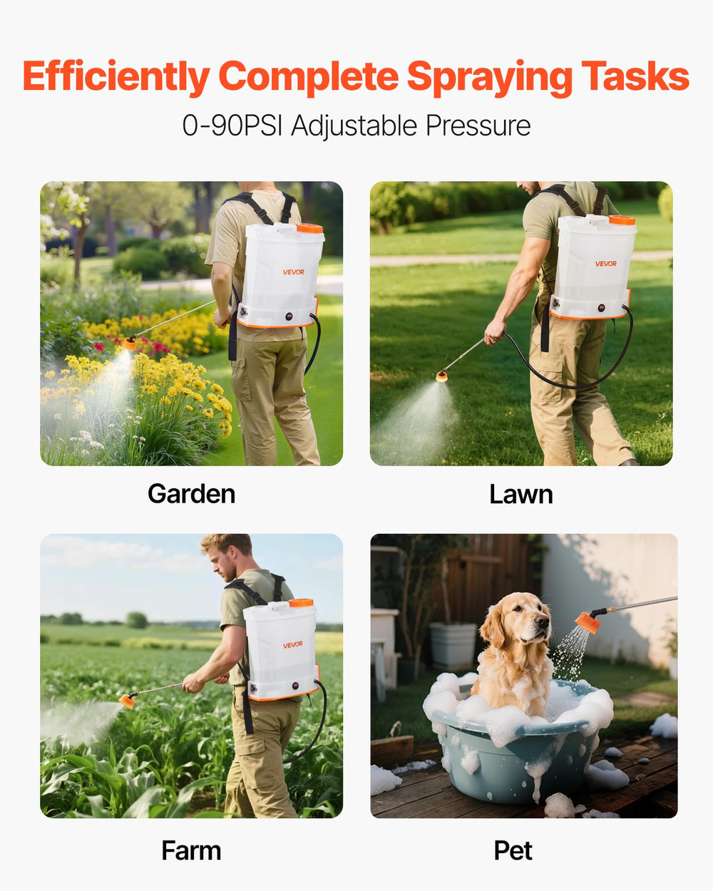 VEVOR Backpack Sprayer with removable battery