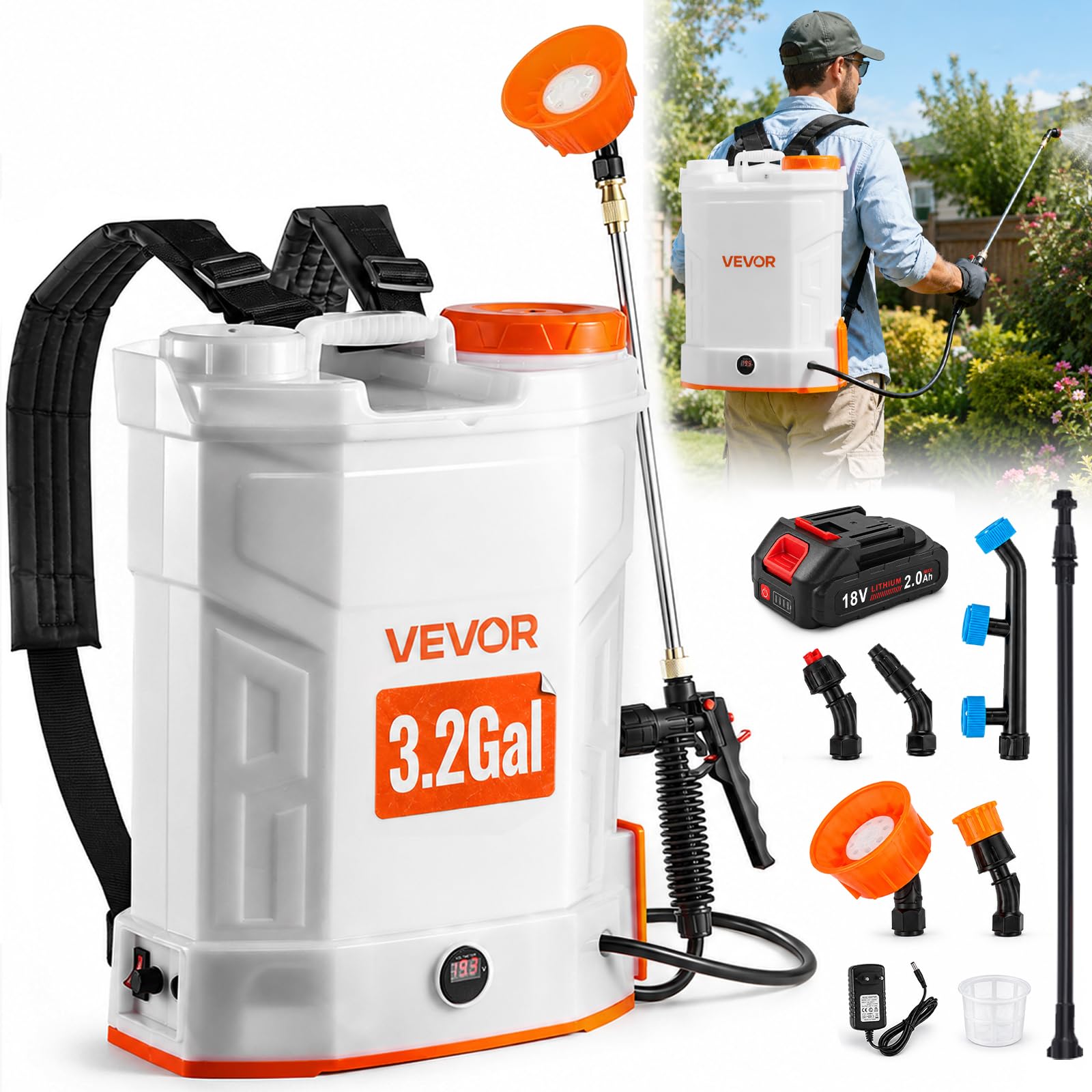 VEVOR Battery Powered Backpack Sprayer front view
