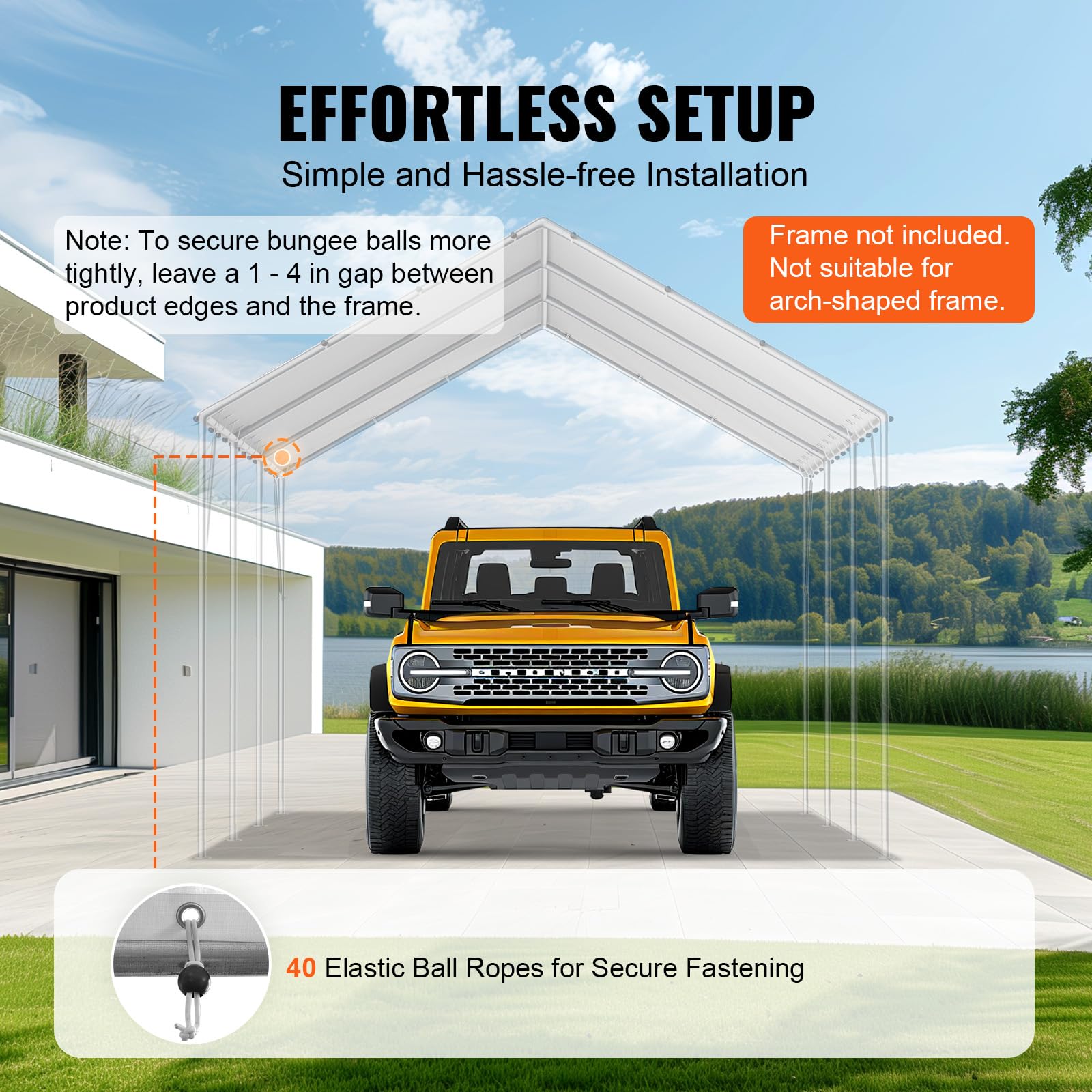 VEVOR canopy cover folded for easy storage