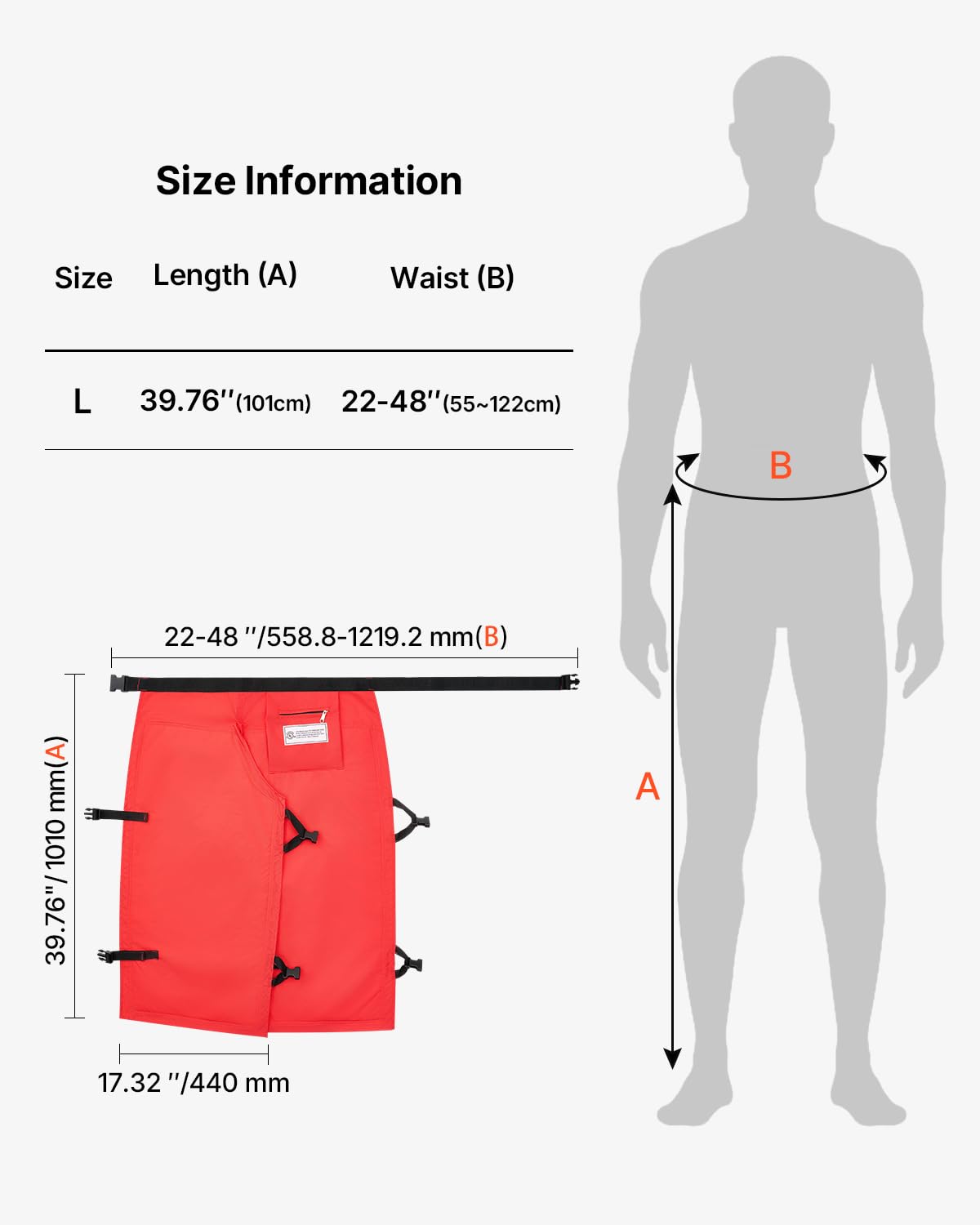 VEVOR Chainsaw Chaps laid flat to show inner lining