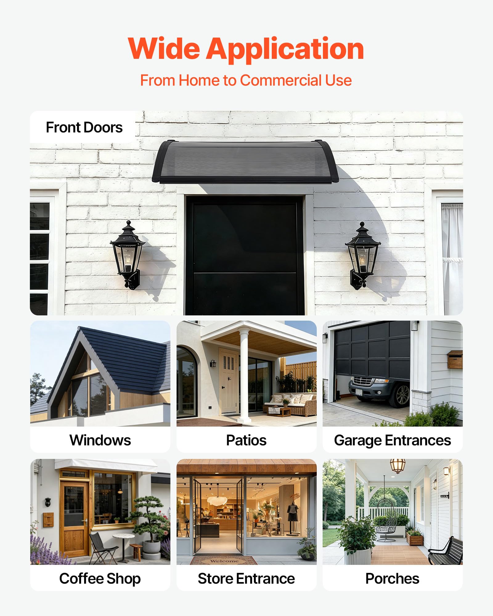 VEVOR door awning in a patio setting