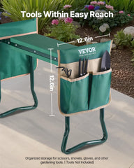 VEVOR Garden Kneeler and Seat front view with cushion
