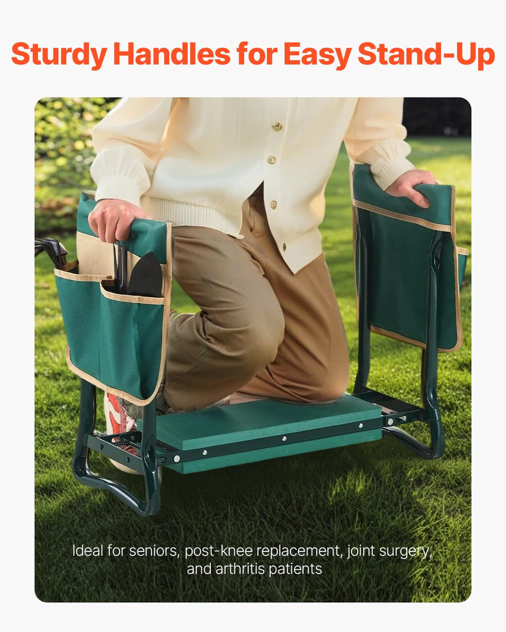 VEVOR Garden Kneeler in a garden setting