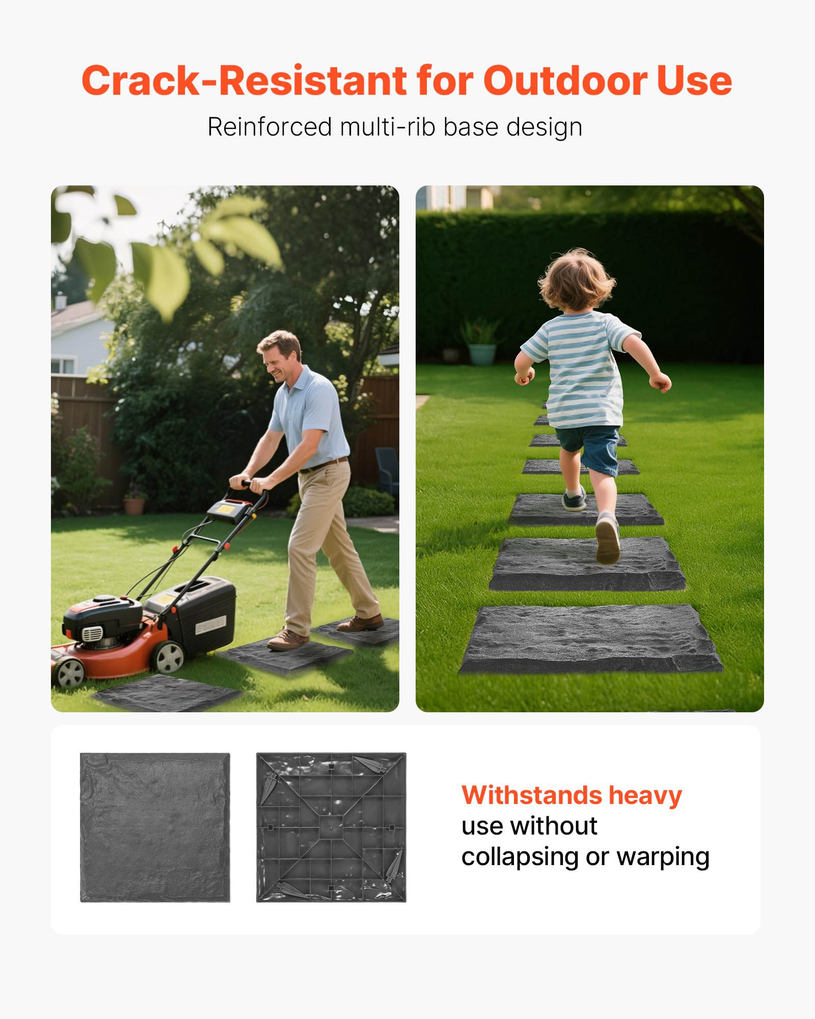 VEVOR Garden Stepping Stone with ground stakes