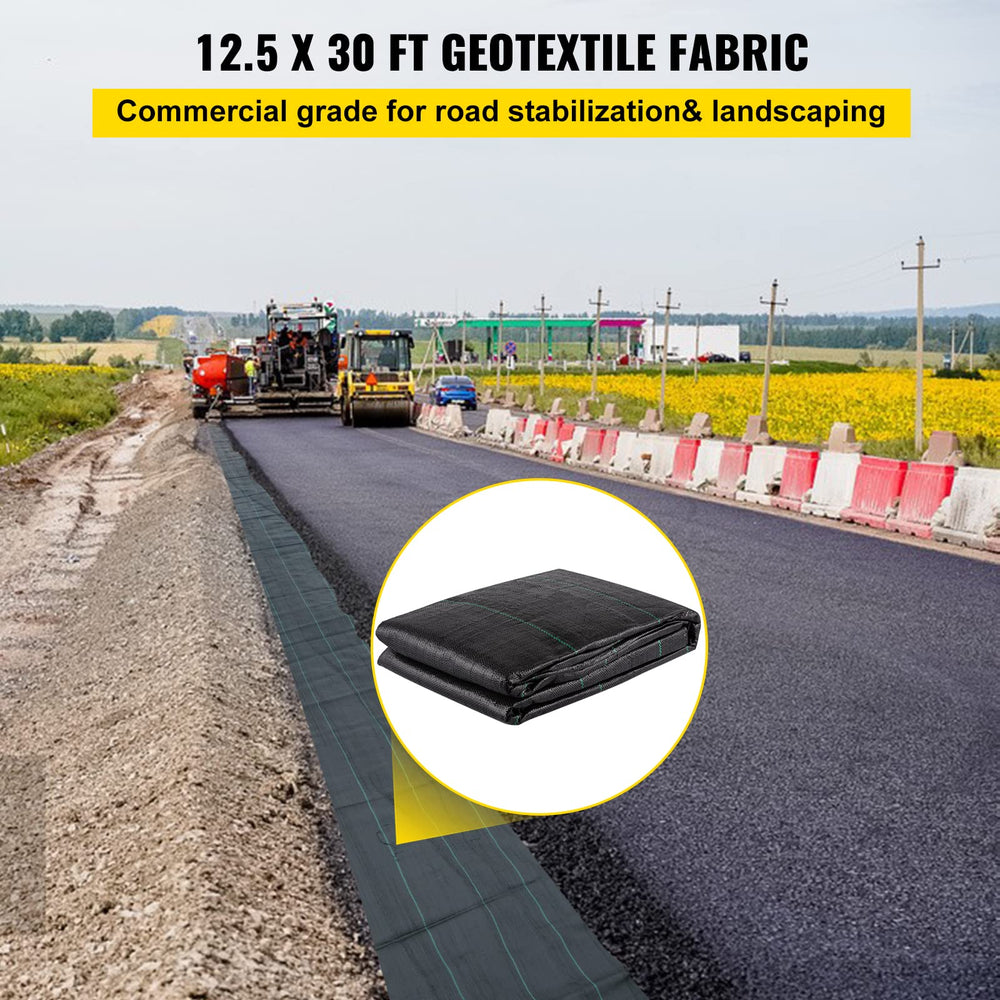VEVOR geotextile fabric showing its thickness and texture