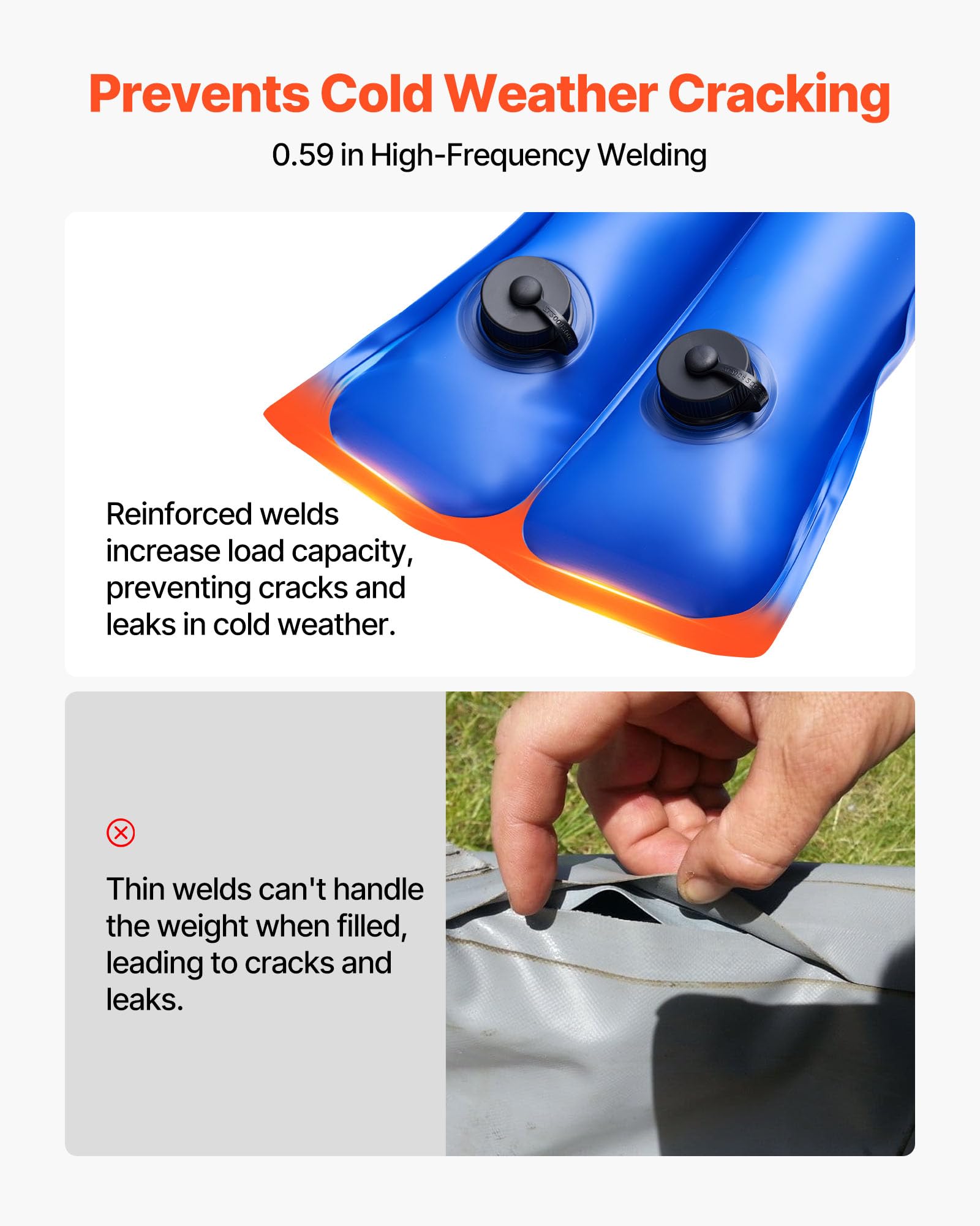 VEVOR Pool Cover Water Bags packed in box
