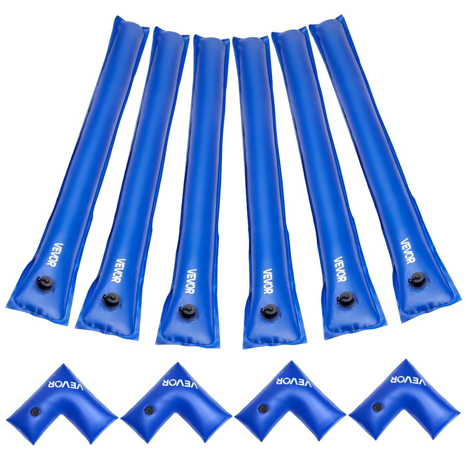 VEVOR Pool Cover Water Bags Set, 6-Pack 8 Ft Blue