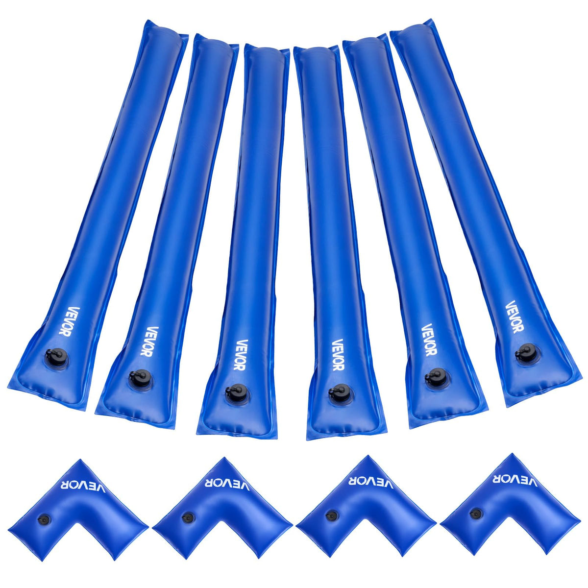 VEVOR Pool Cover Water Bags Set, 6-Pack 8 Ft Blue