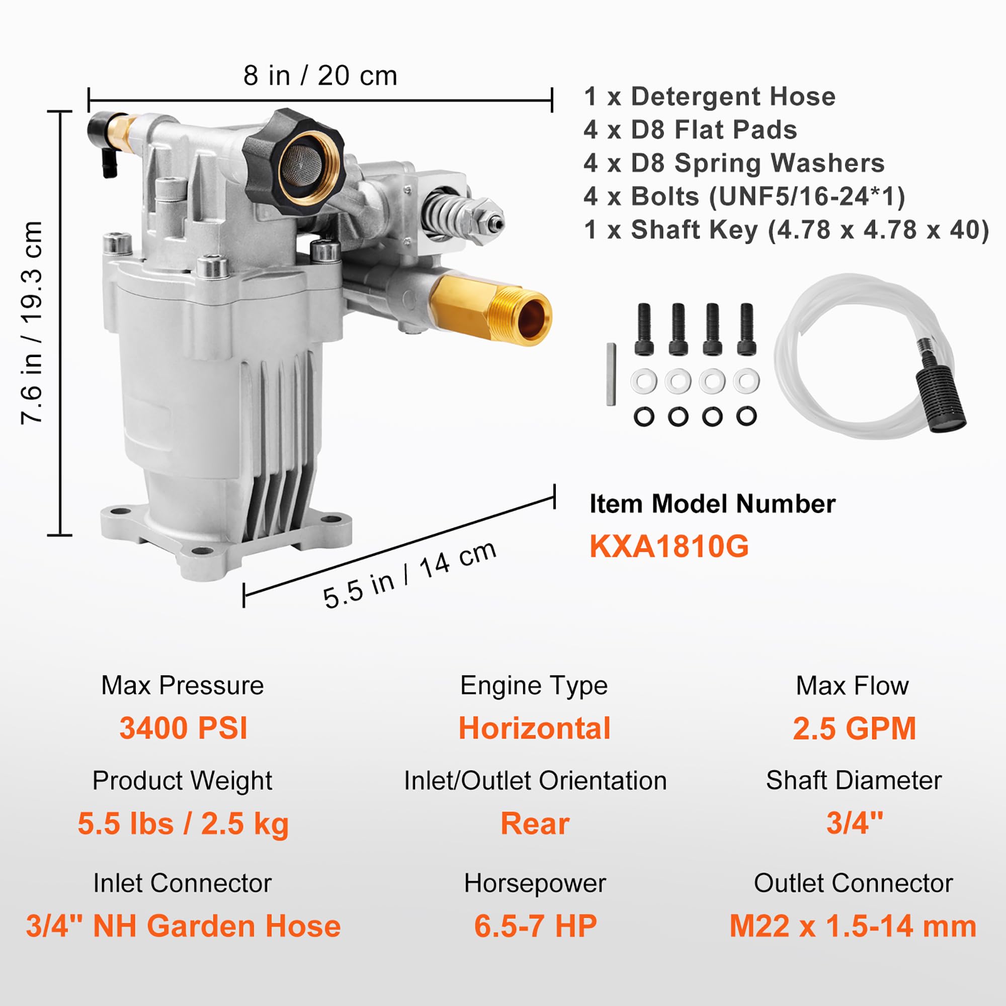 VEVOR Pressure Washer Pump being installed in a pressure washer