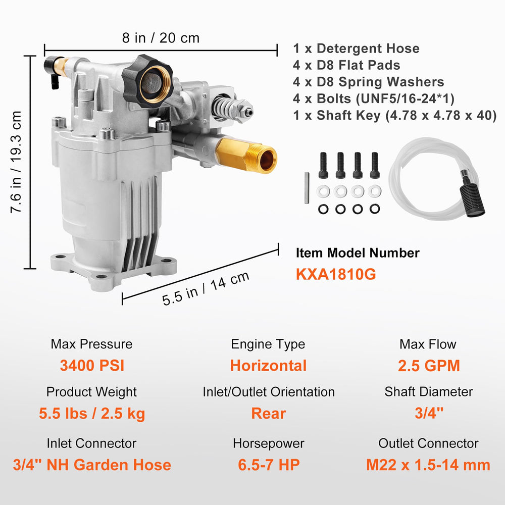 VEVOR Pressure Washer Pump being installed in a pressure washer