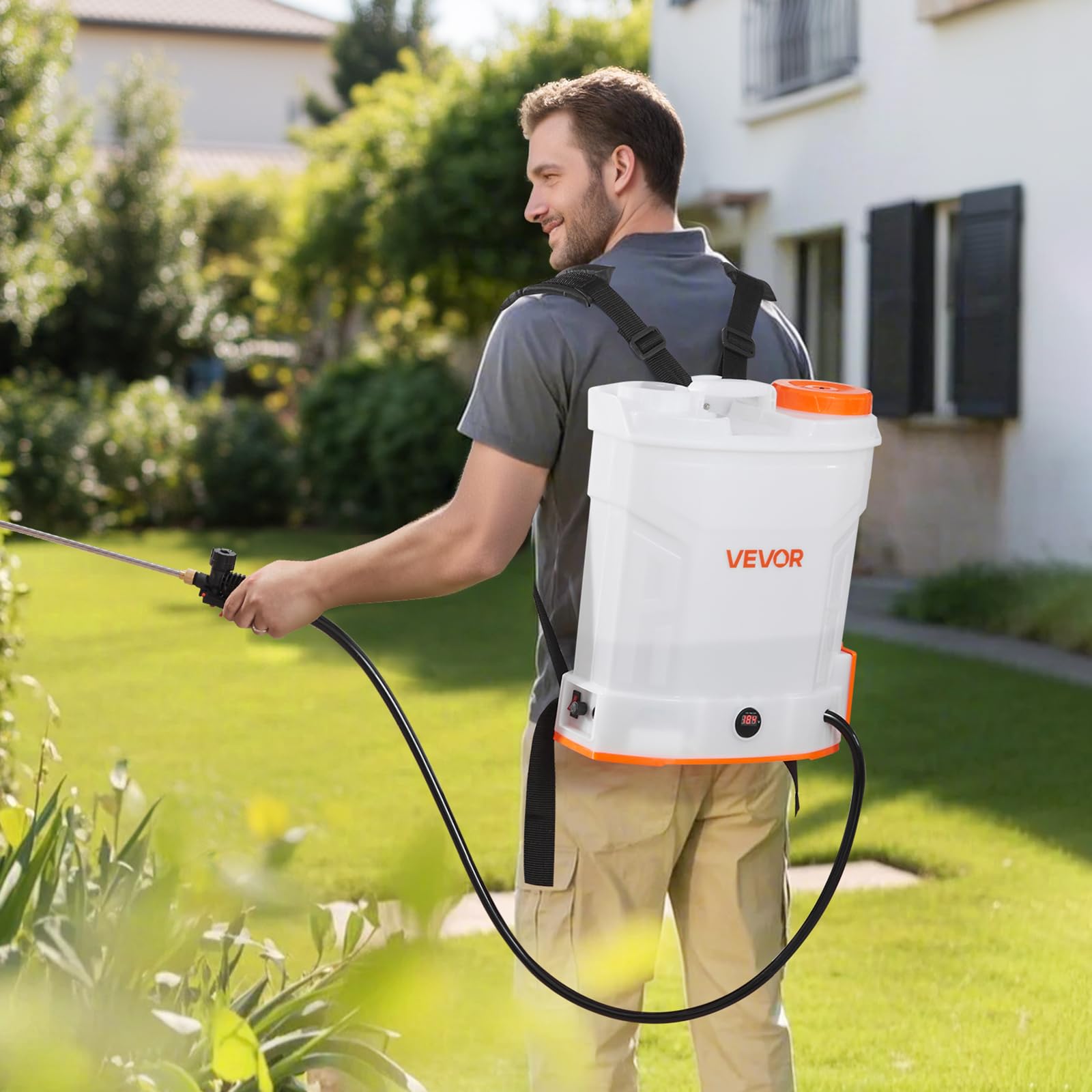 VEVOR Sprayer side view highlighting capacity