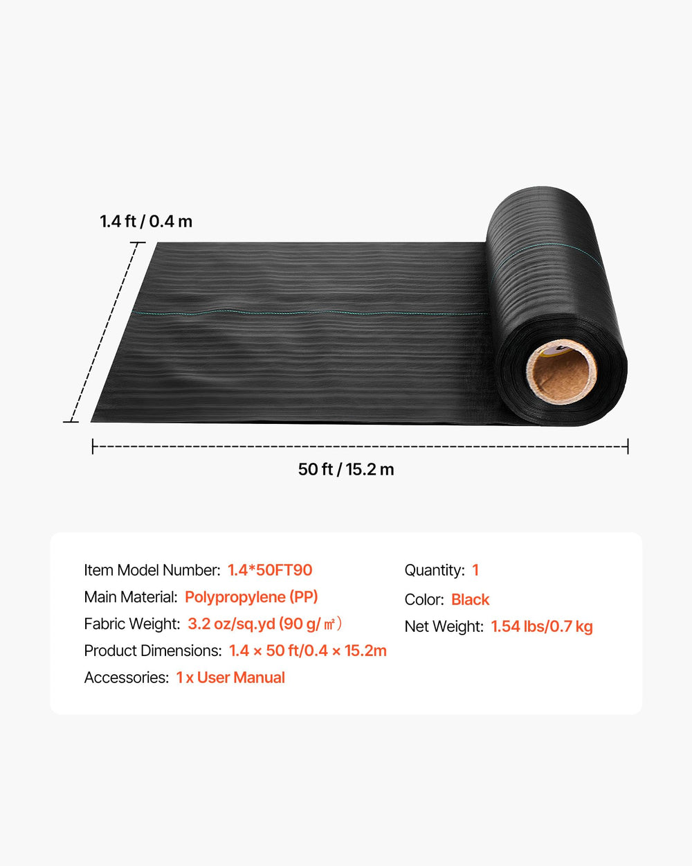 VEVOR weed barrier fabric used in vegetable garden