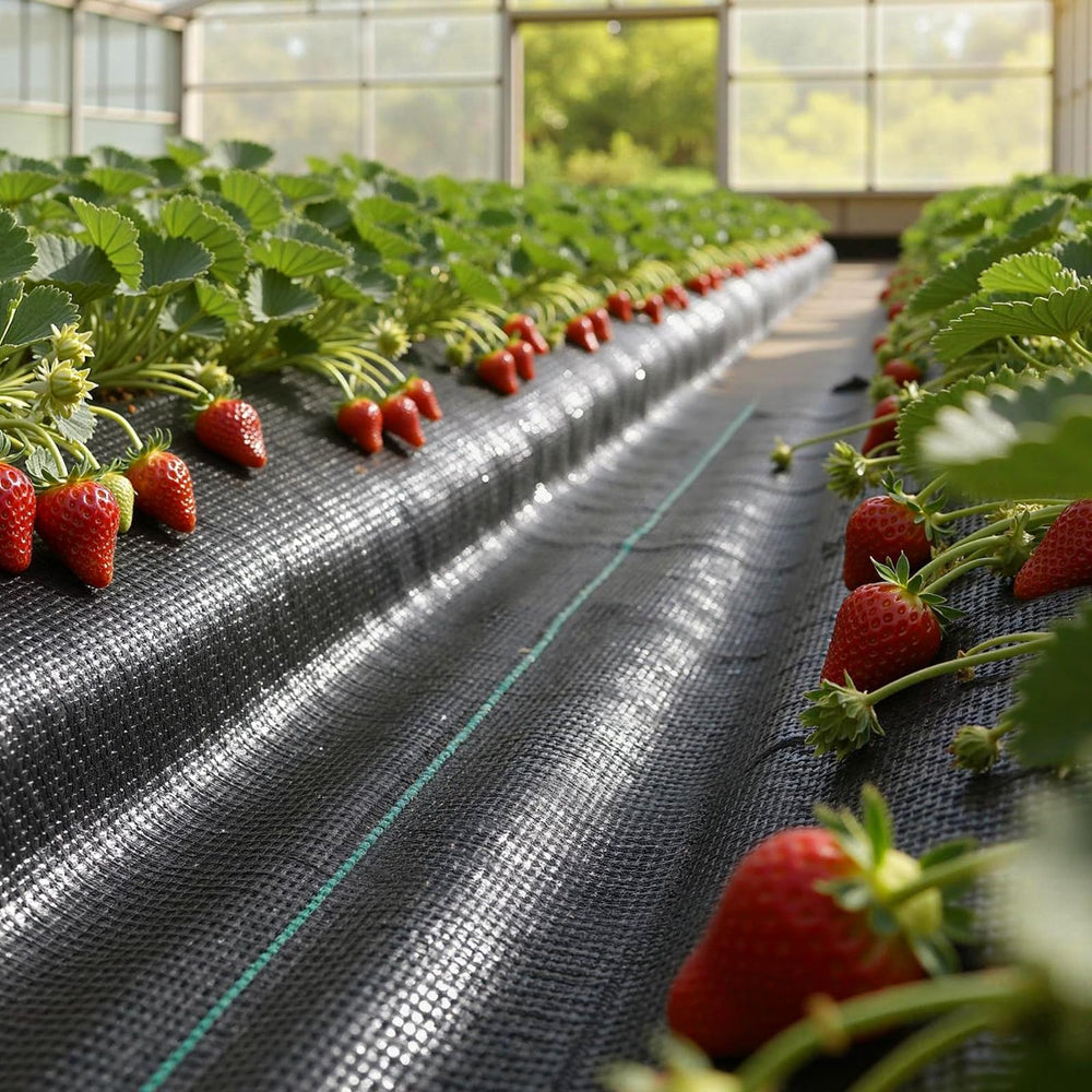 VEVOR weed barrier fabric with plants aligned